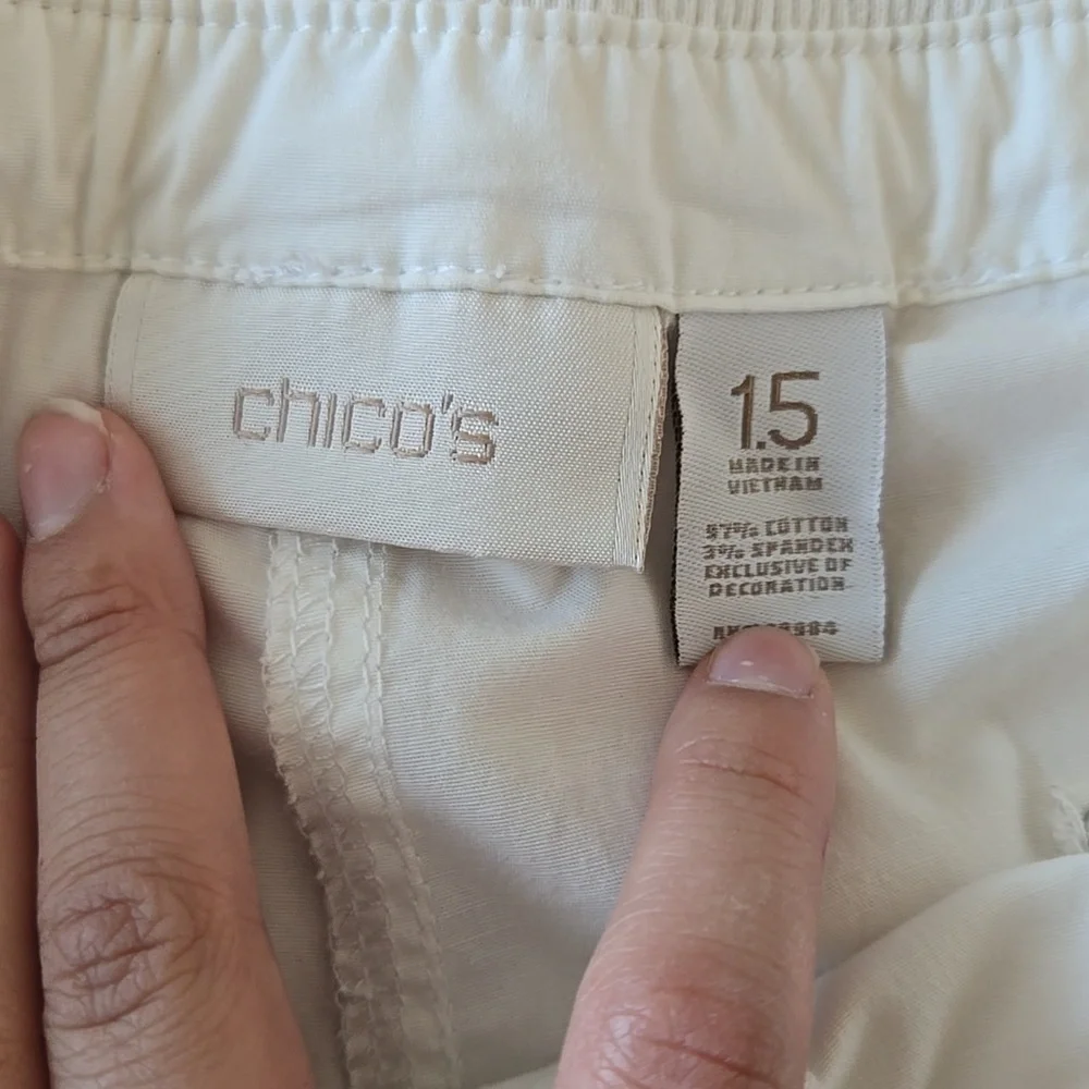 White Cargo Pants - Picture 2 of 10